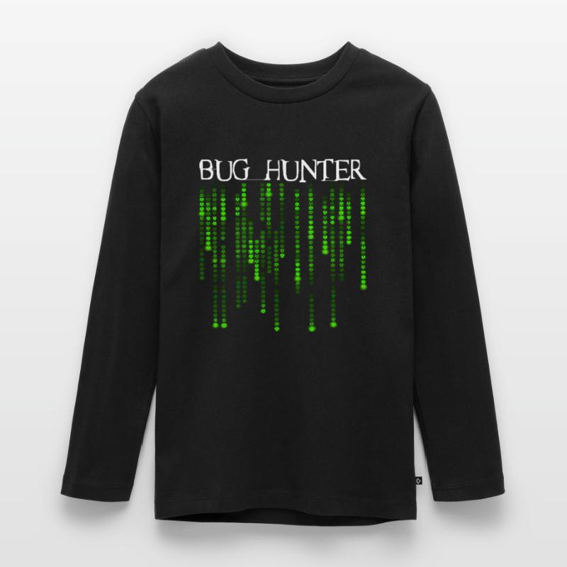 Bug Hunter - Bugs du code source vert néon T-shirt manches longues Premium Ado