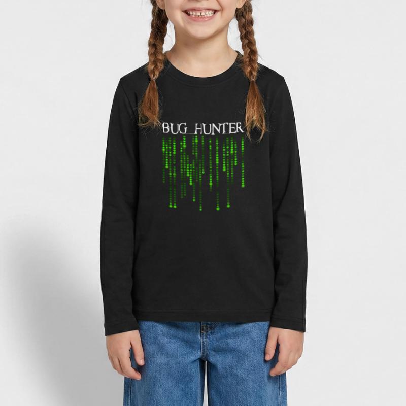 Bug Hunter - Bugs du code source vert néon T-shirt manches longues Premium Ado