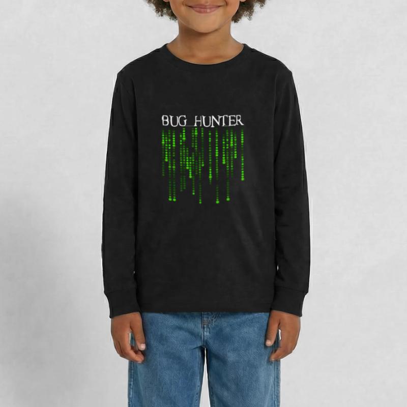 Bug Hunter - Bugs du code source vert néon T-shirt manches longues Premium Ado