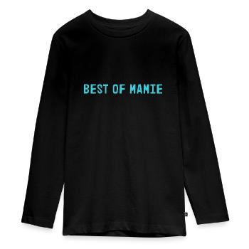 GRANNY. MOTHER'S DAY. HAPPY GRANNY'S DAY. I LOVE YOU - Teenager Premium Organic Long Sleeve Shirt - black - Front - AI Model Kid Female (0cm)
