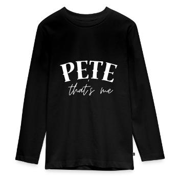 Pete Peter - Teenager Premium Bio Langarmshirt - Schwarz - Vorne - AI Model Kid Female (0cm)