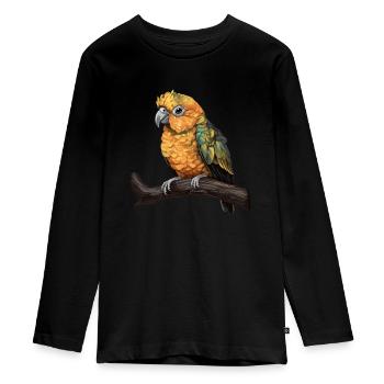 Bébé perroquet Oiseau Ara Wilderness - T-shirt manches longues Premium Ado - noir - Devant - AI Model Kid Female (0cm)