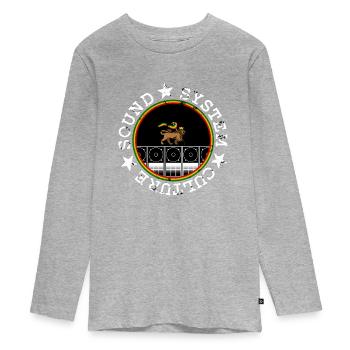 Soundsystem Culture - Teenager Premium Bio Langarmshirt - Grau meliert - Vorne