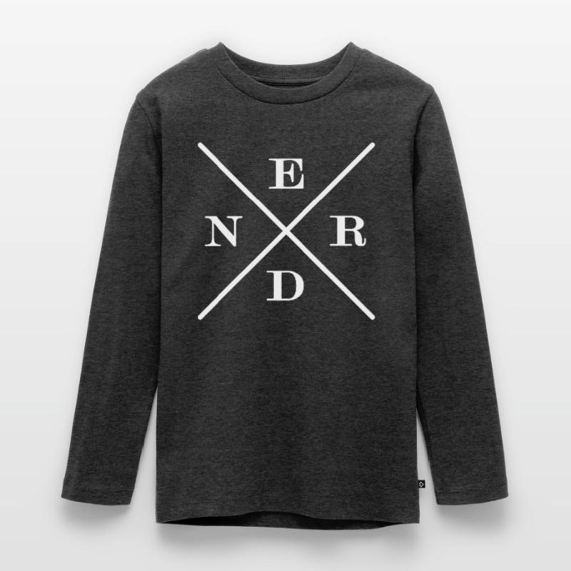 nerdy nerd coder server download error 404 Teenager Premium Bio Langarmshirt