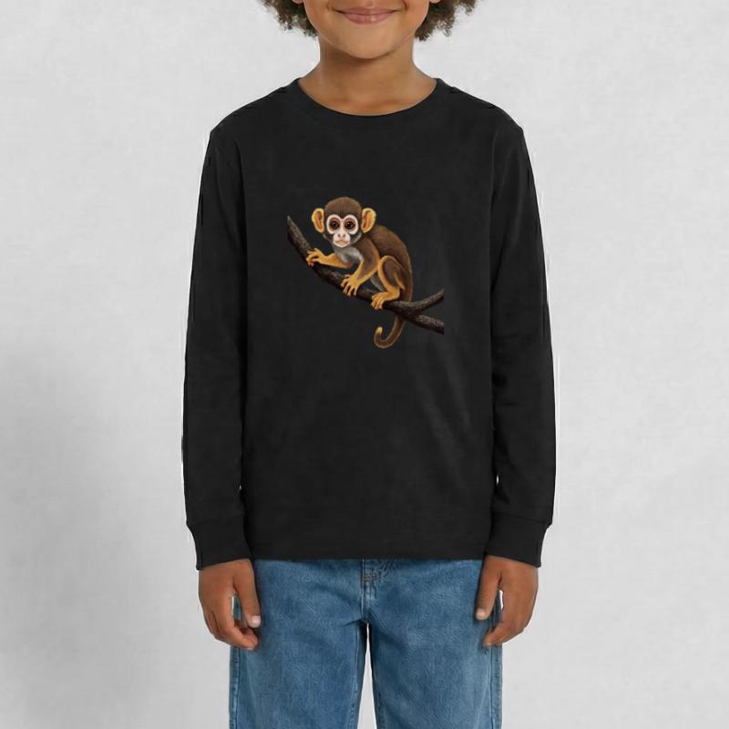 Squirrel monkey Squirrel monkey monkey monkey baby Teenager Premium Organic Long Sleeve Shirt