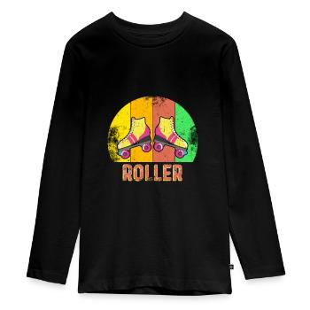 Rollerblades Rollerblades - Teenager Premium Bio Langarmshirt - Schwarz - Vorne - AI Model Kid Female (0cm)