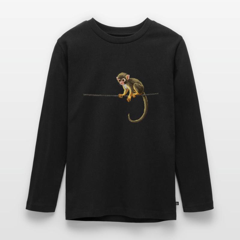 Squirrel monkey Squirrel monkey monkey monkey baby Teenager Premium Organic Long Sleeve Shirt