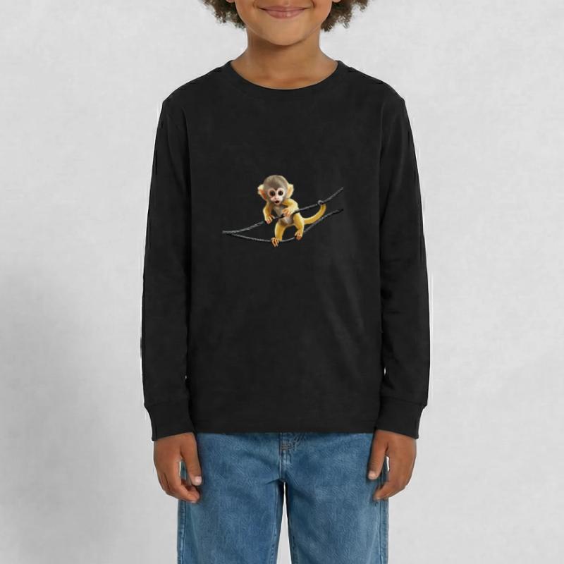 Squirrel monkey Squirrel monkey monkey monkey baby Teenager Premium Organic Long Sleeve Shirt