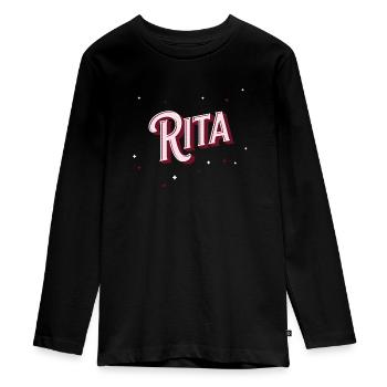 Rita Namen personalisiert - Teenager Premium Bio Langarmshirt - Schwarz - Vorne - AI Model Kid Female (0cm)