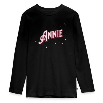Annie Namen personalisiert - Teenager Premium Bio Langarmshirt - Schwarz - Vorne - AI Model Kid Female (0cm)
