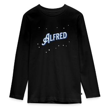 Noms Alfred personnalisés - T-shirt manches longues Premium Ado - noir - Devant - AI Model Kid Female (0cm)