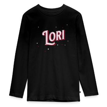 Lori Namen personalisiert - Teenager Premium Bio Langarmshirt - Schwarz - Vorne - AI Model Kid Female (0cm)