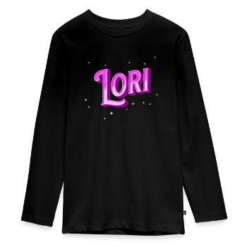 Lori Namen personalisiert - Teenager Premium Bio Langarmshirt - Schwarz - Vorne - AI Model Kid Female (0cm)