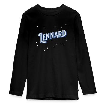 Lennard Namen personalisiert - Teenager Premium Bio Langarmshirt - Schwarz - Vorne - AI Model Kid Female (0cm)