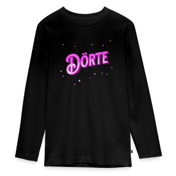 Dörte noms personnalisés - T-shirt manches longues Premium Ado - noir - Devant - AI Model Kid Female (0cm)