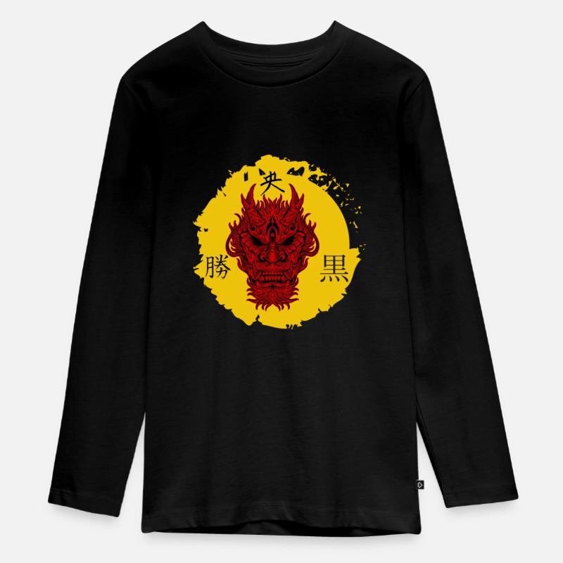 (D)Dragon maléfique - T-shirt manches longues Premium Ado - noir