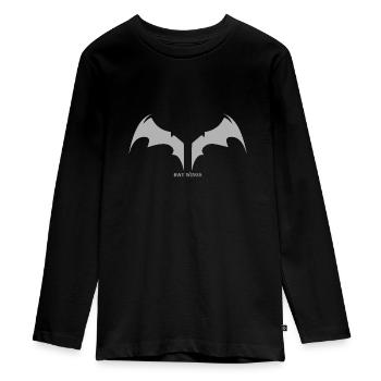 Bat Wing Bat Wings - Teenager Premium Organic Long Sleeve Shirt - black - Front - AI Model Kid Female (0cm)