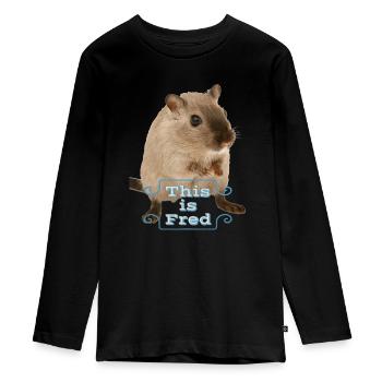 C’est une idée cadeau drôle souris mignonne fred - T-shirt manches longues Premium Ado - noir - Devant - AI Model Kid Female (0cm)