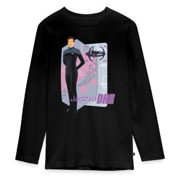 Star Trek Deep Space Nine Jadzia Dax - Teenager Premium Bio Langarmshirt - Schwarz - Vorne - AI Model Kid Female (0cm)