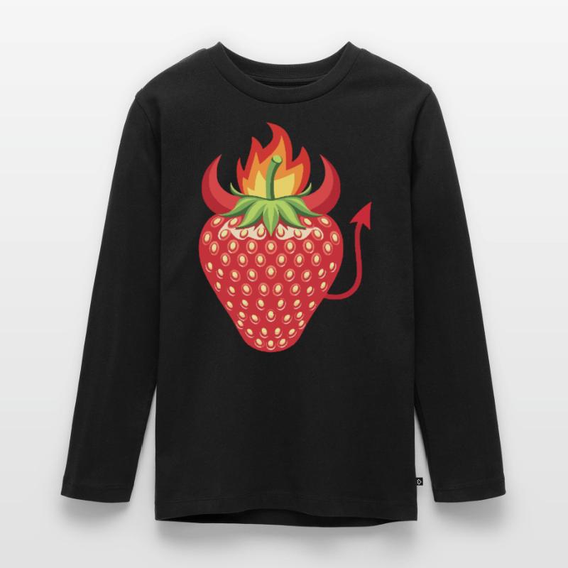 Devilish Strawberry Teenager Premium Organic Long Sleeve Shirt