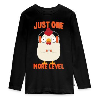 Gaming - Teenager Premium Organic Long Sleeve Shirt - black - Front - AI Model Kid Female (0cm)