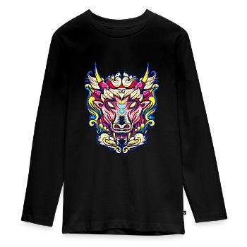 Fantaisie animal - T-shirt manches longues Premium Ado - noir - Devant - AI Model Kid Female (0cm)
