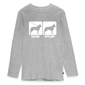 Berger de Picardie - Berger Picard - Teenager Premium Organic Long Sleeve Shirt - heather grey - Front