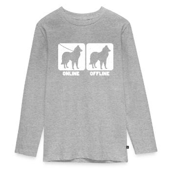 Berger Belge - T-shirt manches longues Premium Ado - gris chiné - Devant