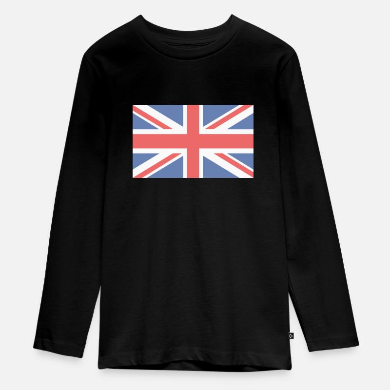 Drapeau britannique drapeau britannique - T-shirt manches longues Premium Ado - noir