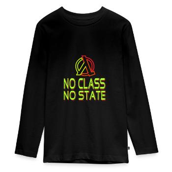 Programmer Lambda Software Developer Gift - Teenager Premium Organic Long Sleeve Shirt - black - Front - AI Model Kid Female (0cm)