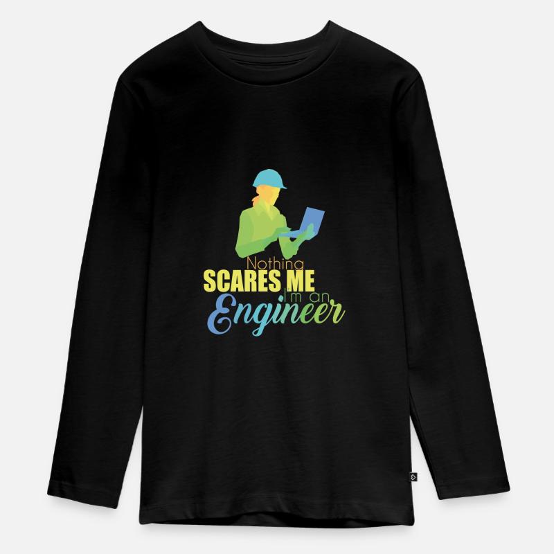 Engineer Engineer Technician Electrical Engineering Mechanical Engineering - Teenager Premium Organic Long Sleeve Shirt - black