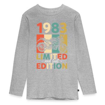 1983 - Edition limitée et rapide - T-shirt manches longues Premium Ado - gris chiné - Devant