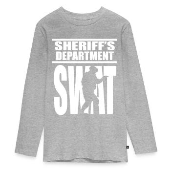 SWAT Team SRT Sheriff pour LEO Off Duty Cops Loi - T-shirt manches longues Premium Ado - gris chiné - Devant