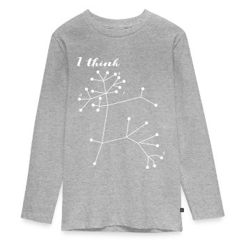 Darwin Baum der Lebenswissenschaften Biologie - Teenager Premium Bio Langarmshirt - Grau meliert - Vorne