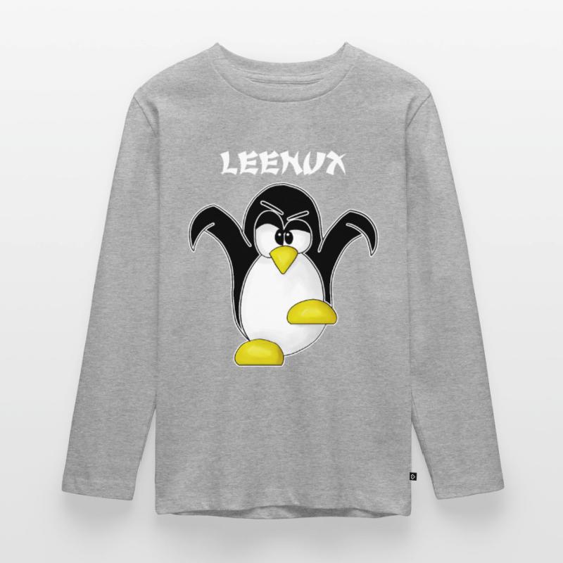 Linux Computer Nerd Geek Informatik Admin Geschenk Teenager Premium Bio Langarmshirt