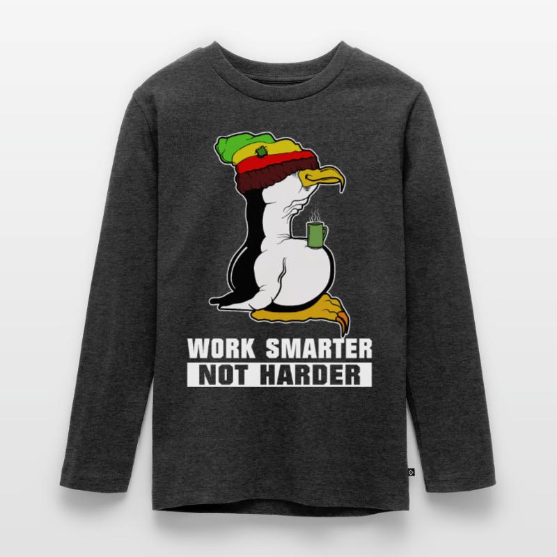 Pause café pingouin Linux Rasta Informatik PC Nerd T-shirt manches longues Premium Ado