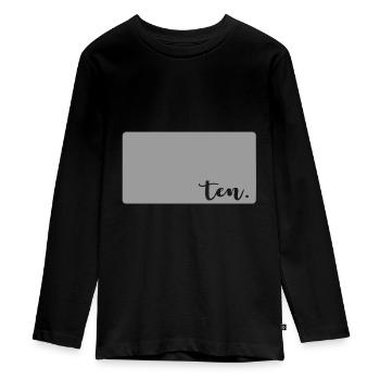 TEN 10 JAHRE 10 Geburtstag Mädchen Retro - Teenager Premium Bio Langarmshirt - Schwarz - Vorne - AI Model Kid Female (0cm)