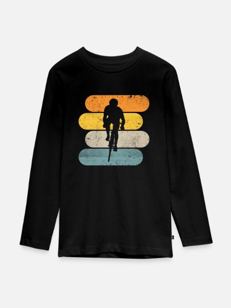 Vélo de route cycliste de route - T-shirt manches longues Premium Ado - noir