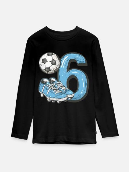 Football 6 ans - T-shirt manches longues Premium Ado - noir