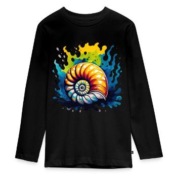 Geologie - Fossil - Teenager Premium Bio Langarmshirt - Schwarz - Vorne - AI Model Kid Female (0cm)