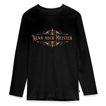 Meister Meistertitel Meisterprüfung - Teenager Premium Bio Langarmshirt - Schwarz - Vorne - AI Model Kid Female (0cm)
