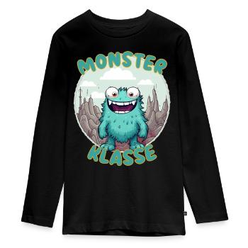 Süßes Monsterklasse Grundschule Klassentier - Teenager Premium Bio Langarmshirt - Schwarz - Vorne - AI Model Kid Female (0cm)