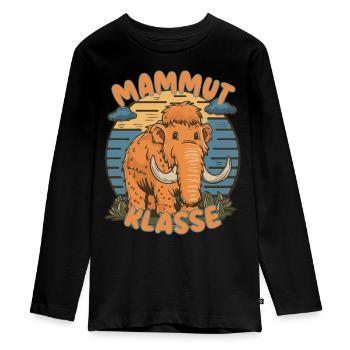 Süßes Mammutklasse Grundschule Klassentier - Teenager Premium Bio Langarmshirt - Schwarz - Vorne - AI Model Kid Female (0cm)