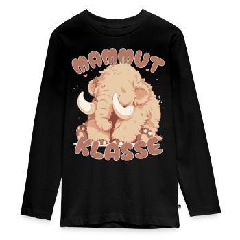 Süßes Mammutklasse Grundschule Klassentier - Teenager Premium Bio Langarmshirt - Schwarz - Vorne - AI Model Kid Female (0cm)