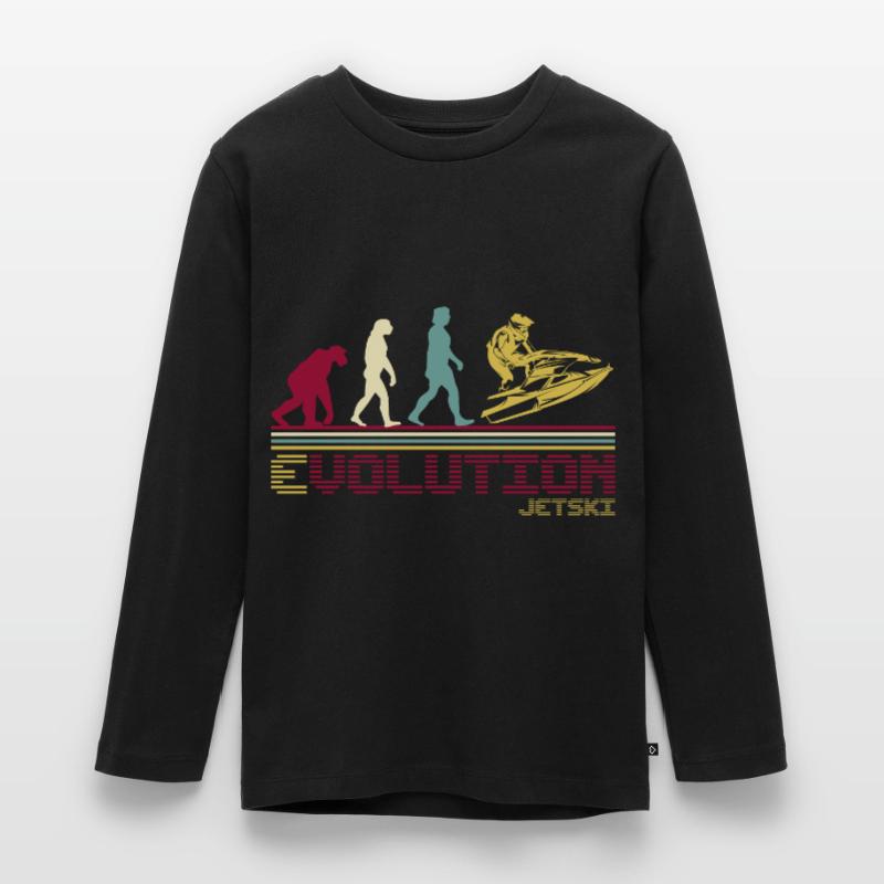 Jetski Evolution Retro Teenager Premium Bio Langarmshirt