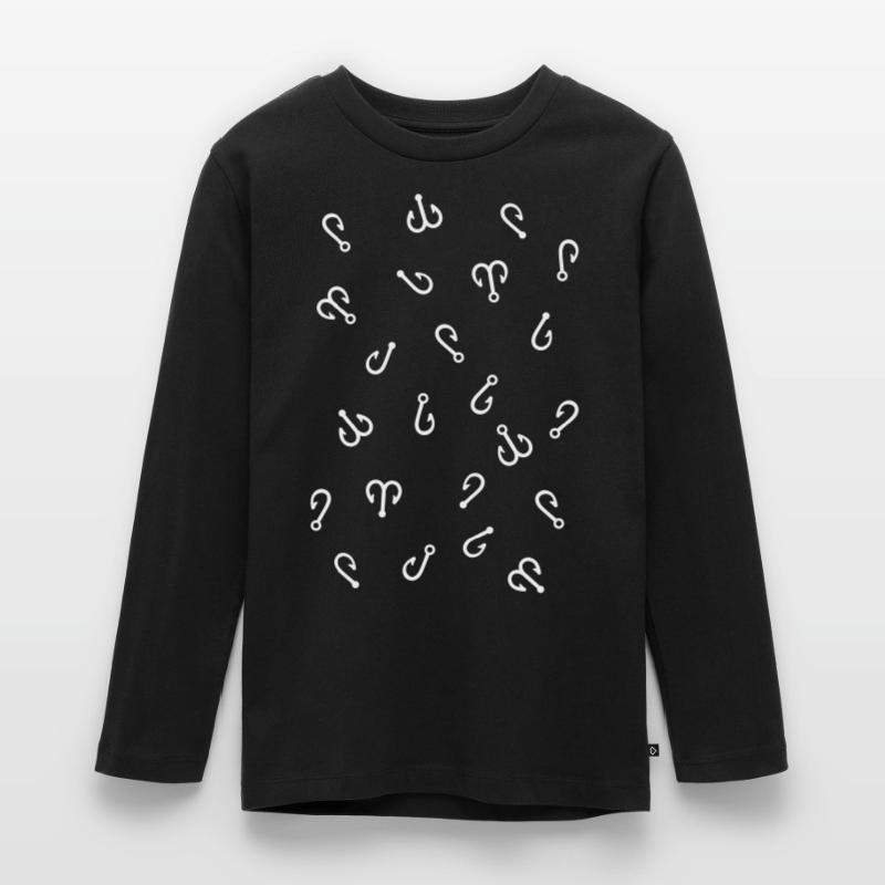 Fishhooks Pattern Teenager Premium Organic Long Sleeve Shirt