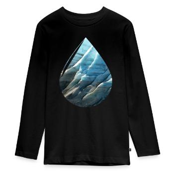 Larmes De Glacier - T-shirt manches longues Premium Ado - noir - Devant - AI Model Kid Female (0cm)