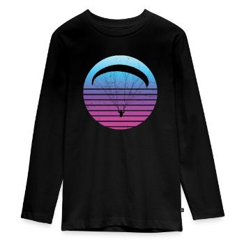 Parapente Gleitschirm Paragleiten Parapente - T-shirt manches longues Premium Ado - noir - Devant - AI Model Kid Female (0cm)