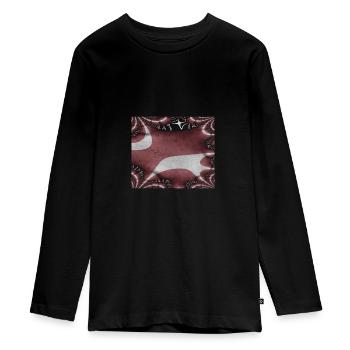 Lettland Flagge Riga - Teenager Premium Bio Langarmshirt - Schwarz - Vorne - AI Model Kid Female (0cm)