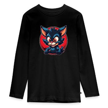 Super cute tasmanian Devil - Teenager Premium Organic Long Sleeve Shirt - black - Front - AI Model Kid Female (0cm)